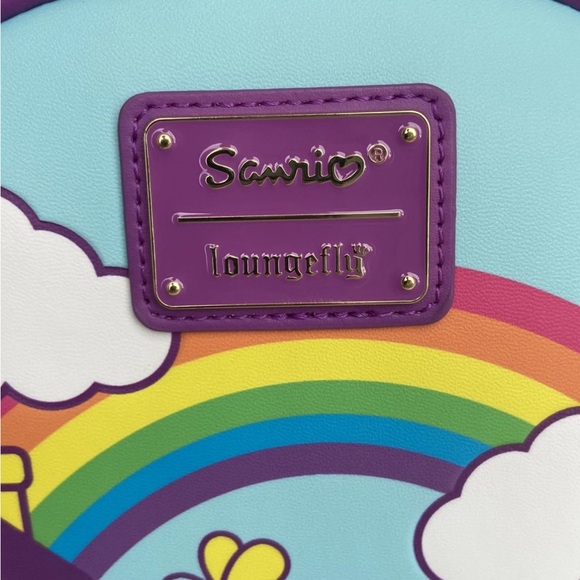 NEW WITH TAGS! Loungefly Sanrio Kuromi And My Melody Rainbow Mini Backpack! main image 4